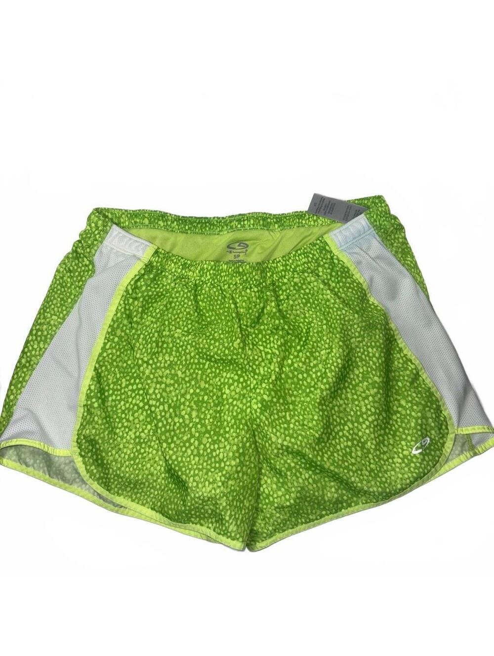 Champion Green Athletic Running Shorts with Inner Liner and Drawstring